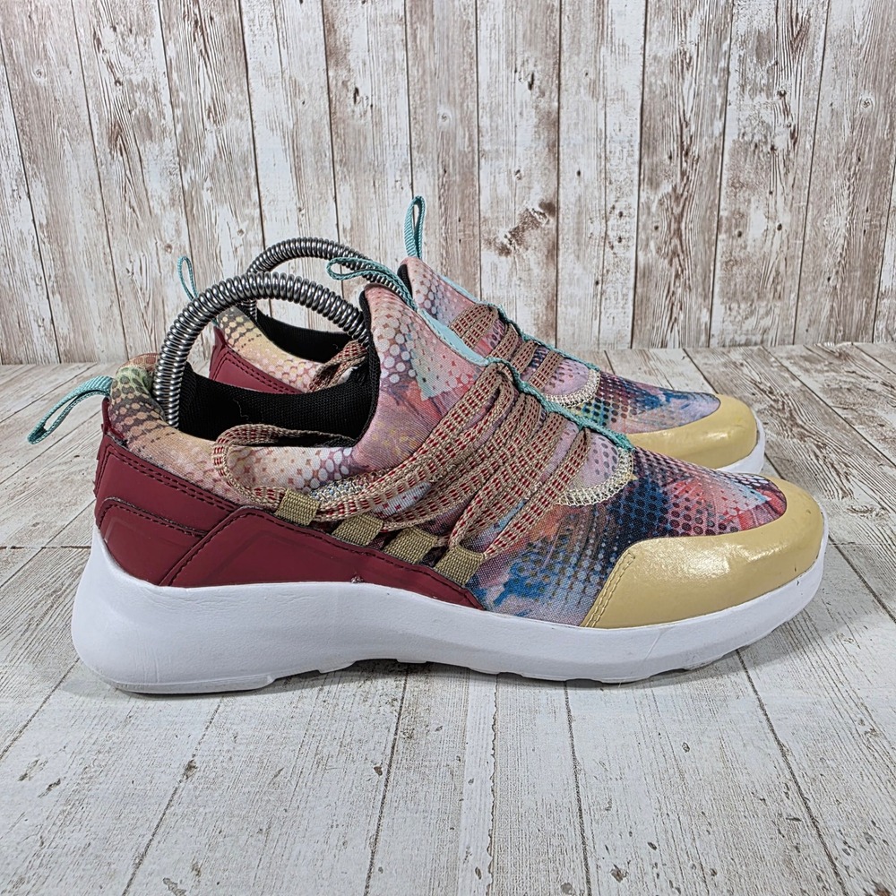 Inkkas Flexaire Womens 8 Multi Color Geometric Bungee Lace Athletic Sneakers